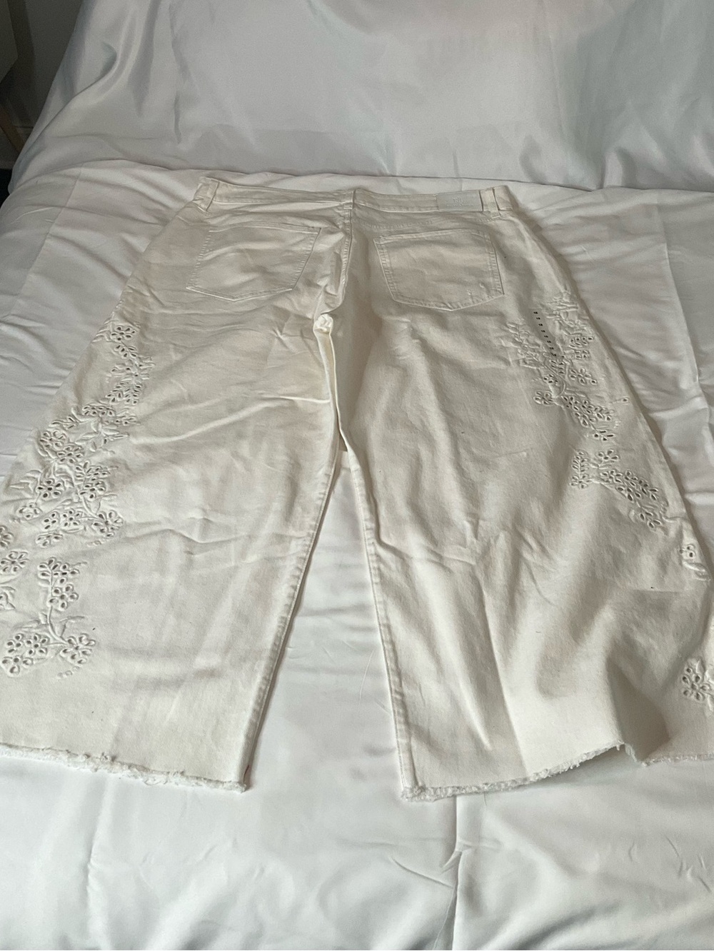 Ralph Lauren White High-Rise Denim Pants